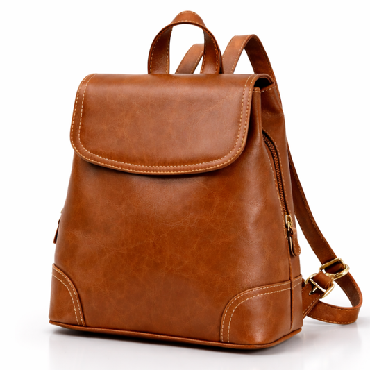 Rucsac Antonia dama Andreas&Beltmondo® piele naturala, design elegant, practica, barete reglabile, stil casual urban birou calatorii produs fabricat in Romania 25 x 29 x 12 cm