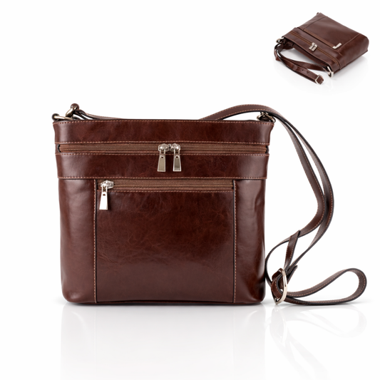 Geanta Estel dama Andreas&Beltmondo® piele naturala 26x25x7 cm compartimentata buzunare multiple curea umar reglabila design elegant office casual fabricata in Romania calitate premium