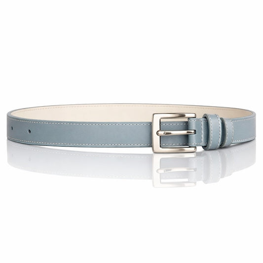 Curea ALARA LUX dama Andreas&Beltmondo® piele naturala albastru 110 cm model office smart elegant reglabila catarama metalica design premium