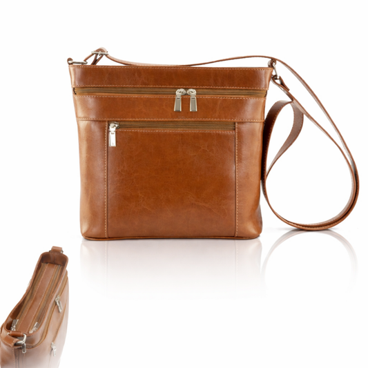 Geanta Estel dama Andreas&Beltmondo® piele naturala 26x25x7 cm compartimentata buzunare multiple curea umar reglabila design elegant office casual fabricata in Romania calitate premium