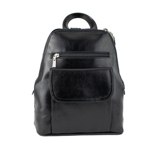 Rucsac, dama, din, piele, naturala, Arabela Negru
